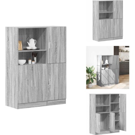 Ensemble d'armoires de cuisine 2pcs sonoma gris bois ingénierie - Ensemble D'armoires De Cuisine - Ensembles D'armoires De Cuisine - Ensemble D'éléments De Cuisine - Ensemble D'armoires De Cuisine Mod (1/5)