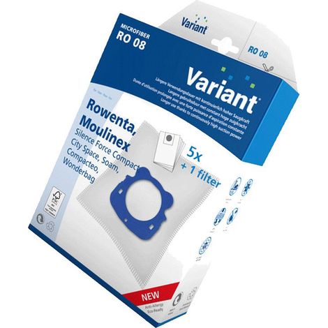 Confezione di 5 sacchetti + 1 filtro compatibile - Aspirapolvere - ROWENTA - 337465