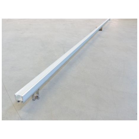 Profilé alu orientable 2m – 20x20mm – Diffuseur opale avec embouts et étriers – Pour bandeau LED TECH 2 – Trajectoire (1/2)