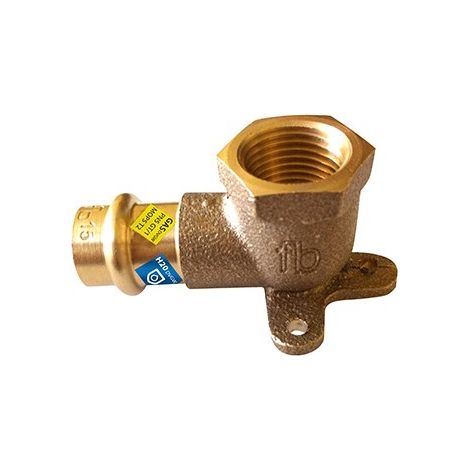 Raccordo curvo flangiato bronzo 1/2" x 12 mm a pressare femmina FRABO