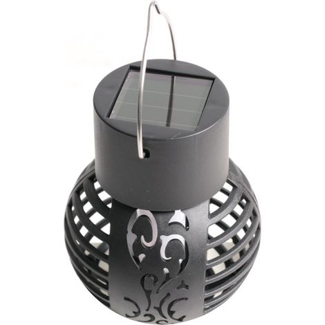 Lanterne Solaire - Flamme Simulée LED - Étanche IP67 - Pour Jardin Patio Extérieur - 1 Pièce (1/5)