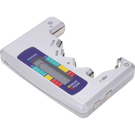 Testeur de batterie numérique portable 150 mAh pour piles boutons AA et AAA (1/5)