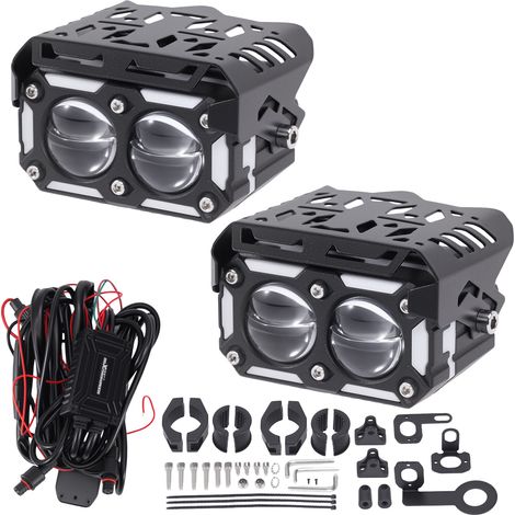80W LED Driving Lights for Motorcycle ATV Pickup Off-Road IP67 6000K 12V (1/5)