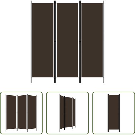 Raumteiler 3-teilig - 3-tlg. Raumteiler Braun 150x180 cm (1/5)
