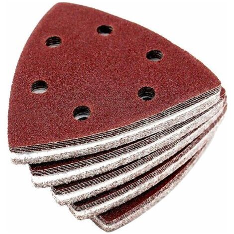 Delta sanding triangles │ 25 pieces │ 6 holes │ 90 x 90 x 90 mm │ Grit 40 │ For delta sanders │ Sanding sheets │ Triangular sanding pads │ Sandpaper..