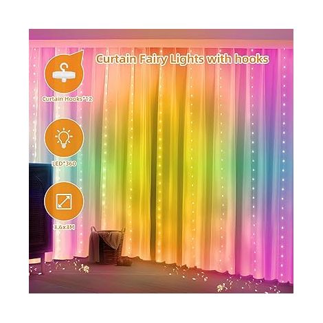 Rideau lumineux LED, 3 mètres, minuterie, 8 modes, pour la décoration intérieure, les fêtes, le jardin et les événements.-AquaForge (1/5)