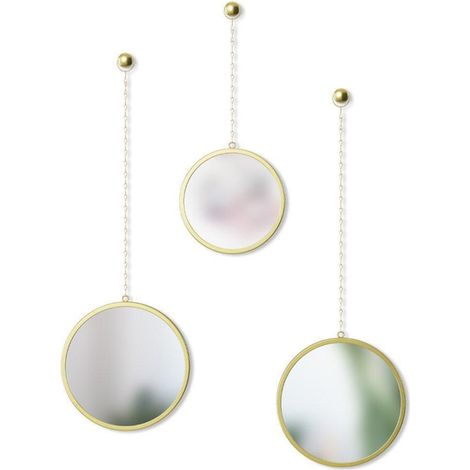 Miroirs ronds suspendus Dima (Lot de 3) Or (1/5)