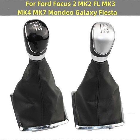 Intérieur de voiture : pommeau de levier de vitesses 5/6 vitesses, soufflet et étui pour Ford Focus 2 MK2 FL MK3 MK4 MK7 Mondeo Galaxy Fiesta (1/5)