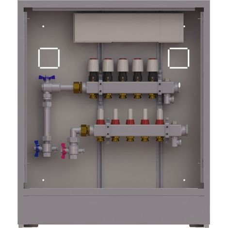 Station UnoFloor Basic 5L 5 HK, links mit WMZ-Set, 230V (1/2)