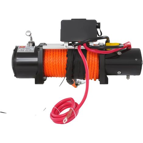 Verricello elettrico, forza di trazione 13500 libbre, compatibilità versatile, rosso (1/2)