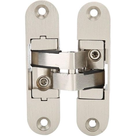 Charnière invisible pour portes, dissimulée croisée réglable pour portes pliantes accessoire de quincaillerie de meubles à faible bruit, résistance à l'usure, ouverture de 180º(23 mm x 95 mm) (1/4)