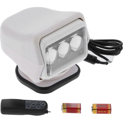 Projecteur LED télécommande simple rangée pour bateau véhicule tout-terrain blanc court 60W (1/5)