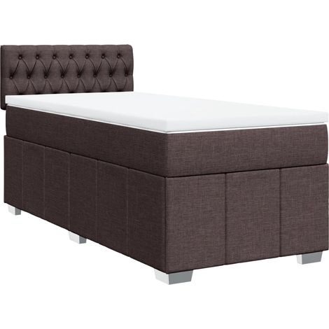 Maison Exclusive - Boxspringbett mit Matratze Dunkelbraun 100x200 (1/5)
