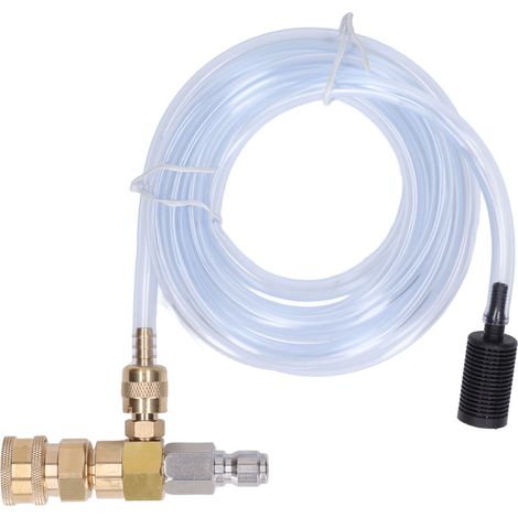 Injecteur chimique laiton inox réglable injecteur aval avec tuyau 3 m pour nettoyeur haute pression 5000 PSI (1/5)