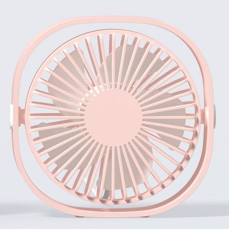 (Rosa) 1 mini ventilatore USB, ventilatore portatile, ventilatore silenzioso, ventilatore da scrivania, 3 velocità regolabili, alimentato tramite USB (1/3)