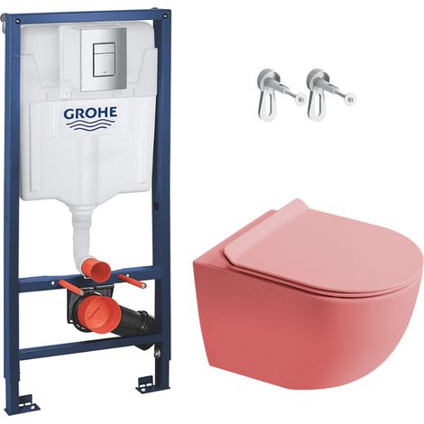 Rapid SL pack WC bâti-support + WC suspendu sans bride Ceramia PixL avec abattant SoftClose + plaque (GRRCEPXPMT03FR-FS) (1/5)