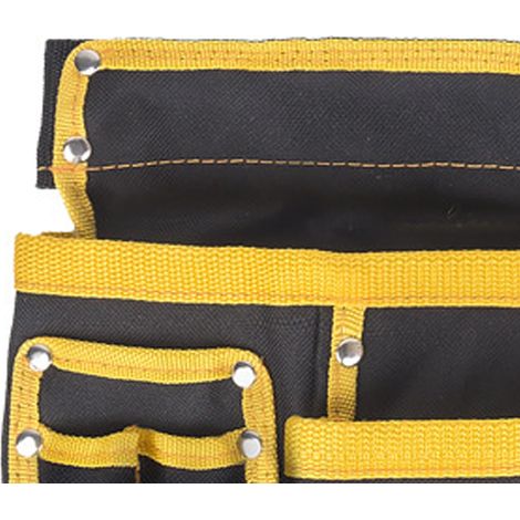 Ceinture porte-outils électricien, toile Oxford épaisse résistante à l’usure, baudrier réglable, sacoche de travail à la taille. (1/5)