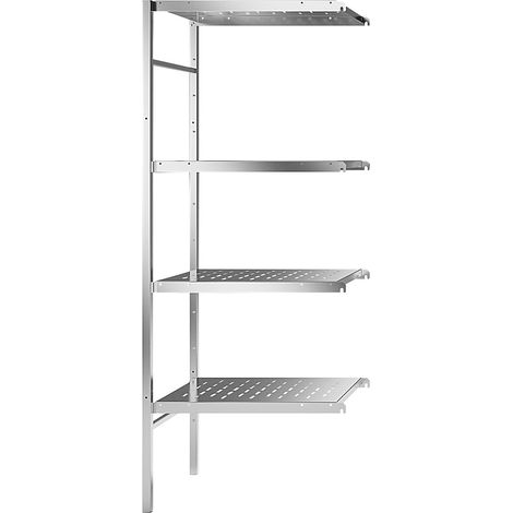 FRANKEL kaiserkraft, Rayonnage emboîtable en inox, 4 tablettes (1/3)