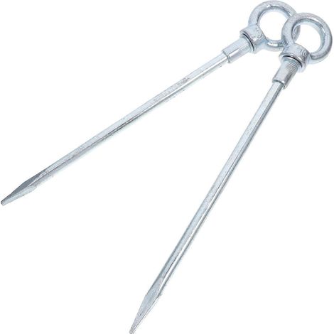 Piquets de tente en métal robuste, adaptés au camping, livrés avec 2 piquets. (1/5)