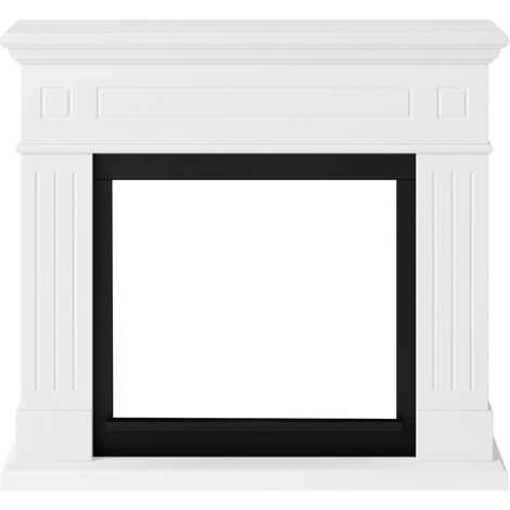 Cornice per Camino Decorativa Tagu Larsen Caminetto in Legno MDF Bianco (1/10)