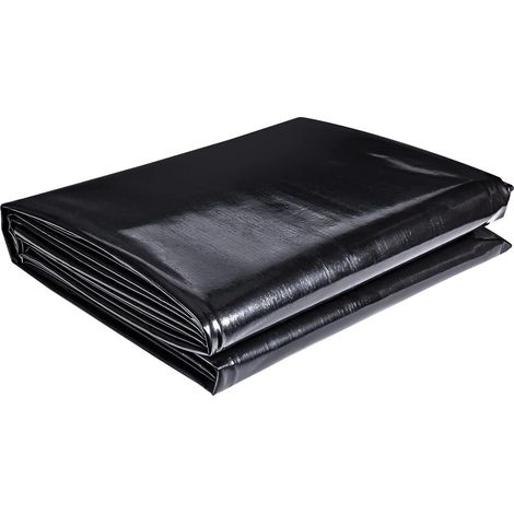 Bâche pour bassin de jardin dimensions 300 x 300 cm en polypropylène PP pour étangs bassins à poissons fontaines cascades piscines pour chiens et parterres surélevés couleur noire (1/5)