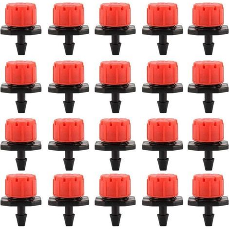 100PCS Drip Irrigation Drippers, Garden Emitter Sprinkler Nozzles, 360° Adjustable Automatic Drip Irrigation for Plant Greenhouse Lawn DIY