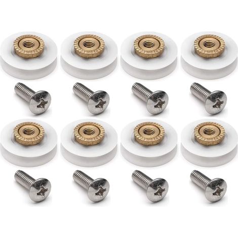 Duschtürrollen, Edelstahl, Durchmesser 19 mm, 8er-Pack (19 mm, 8 Stück) (1/5)