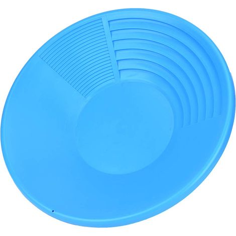 Gold Pan, Mining Pan, Mine Gold Pan with Dual Riffles, Gold Washing Tool for Panning Mining Dredging, Convient aux Débutants Intéressés par la Recherche D'or Manuelle et les Zones Montagneuses. (1/5)