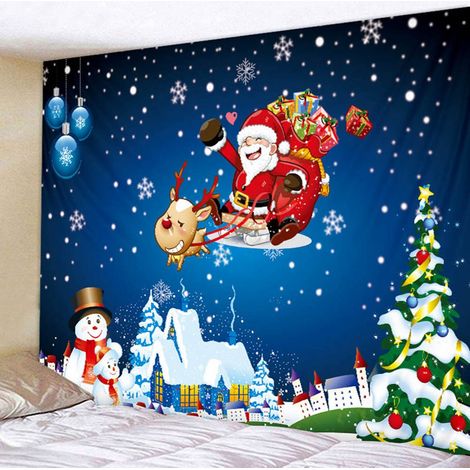 Wandteppich mit Weihnachtsmannmotiv, 150 x 150 cm (1/5)