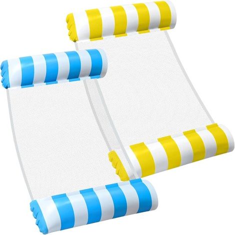 Colchones inflables, hamaca acuática 4 en 1 para piscina, juguetes para adultos (1/5)