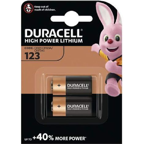 Duracell CR123-C2 Lot de 2 Piles au Lithium Photo