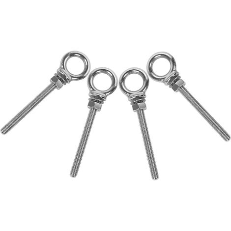 Lot De 4 Boulons À Œil Robustes Fixations Murales À Crochet Fileté Boulons À Crochet Fermé Vis En Acier Inoxydable En Forme D'Œil Fixations Pour Béton Pour (1/5)