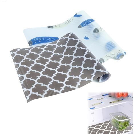 Protection Tiroir Cuisine,2 Pièces Tapis Fond de Tiroir,30×130 cm Tapis Tiroir Cuisine Antidérapants,Protection Fond de Tiroir Cuisine,Tapis Frigo pour Armoires,Armoires à Chaussures (1/5)