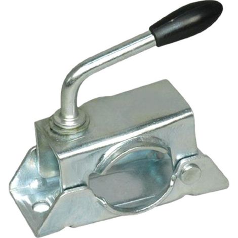 Bride acier pour fixation roue jockey. diam. 48 mm. avec poignée de blocage (1/4)