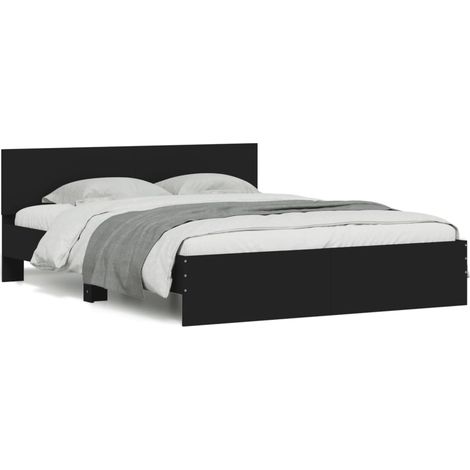 Maison Exclusive - Estructura de cama con cabecero negra 140x190 (1/5)