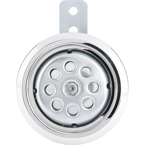 Klaxon de moto universel étanche 105dB fort 12V 85mm avec couvercle chromé en nid d'abeille (1/4)