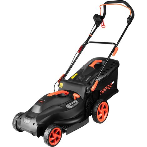 Dnipro-M Tondeuse Électrique 1800W, Largeur de Coupe 42cm, Hauteur de Coupe 25-70mm (6 Positions), Bac de 50 L, Réglage Centralisé, Réglage du Guidon, pour Jardins jusqu'à 800m² (1/3)