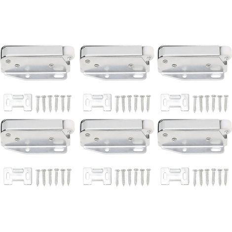 Lot de 6 mini loquets à ressort pour porte d'armoire (1/5)