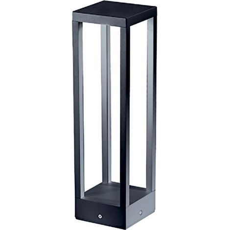 Home Pole - Poteau de jardin LED à fixer au sol - Veilleuse chaude 3000K 230V 15W 1590lm Zafferano - Gris foncé