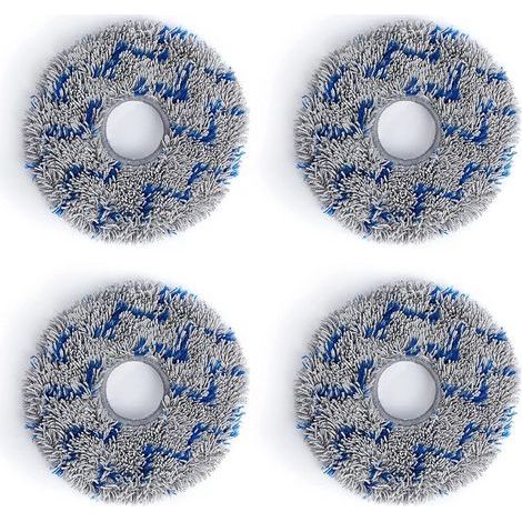 [NEVER USED] 4x Gray Stripe Washable Mop - DEEBOT X1 Series,Suitable for Ecovacs T10/X1(OMNI/TURBO) Mops (1/4)