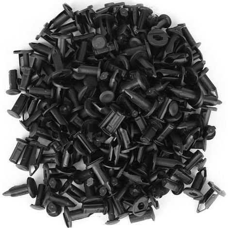 Rivets plastique noir pour aile et pare-chocs – Lot de 100 attaches rapides compatibles Toyota – Fixation sans outil (1/5)