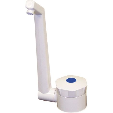 Robinet abs rabattable 12V – Déport 140 mm – Hauteur replié 35 mm – Diamètre trou fixation 20 mm – Raccord tétine 10/12 mm (1/2)