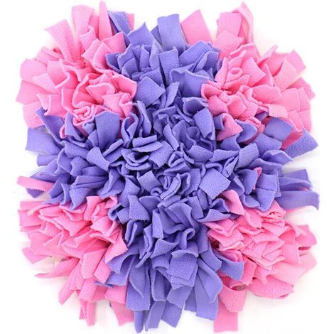 Hundespielmatte - Schnüffelmatte - Waschbar - Faltbar - Rutschfest - Hundespielzeug - Rosa und Lila Kreuz (1/4)