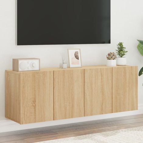 vidaXL 2 Piece Wall-mounted TV Cabinet Set Sonoma Oak 60x30x41 cm