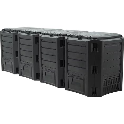 Prosperplast Compostador Modular 1600L Negro Jardín