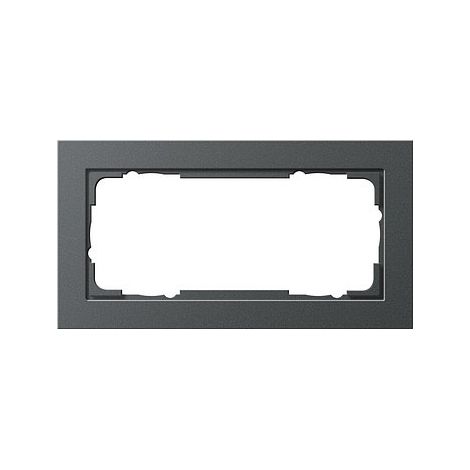 Cornice di finitura Gira antracite termoplastica due unità