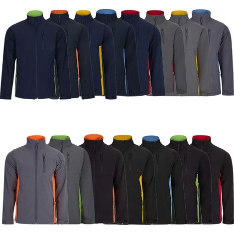 Velilla 106004 zweifarbige Softshell-Arbeitsjacke - S -  Schwarz / Grün