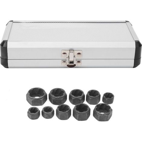 10 extracteurs d'écrous pour boulons endommagés, outils de quincaillerie en alliage d'aluminium (1/5)