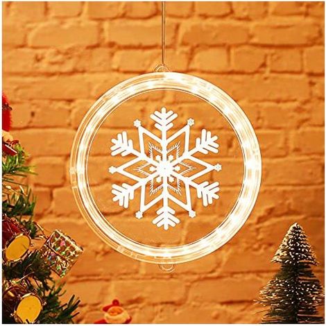 Décorations de Noël LED pour fenêtres, flocons de neige, guirlandes lumineuses d'intérieur pour sapins et fenêtres (1/5)
