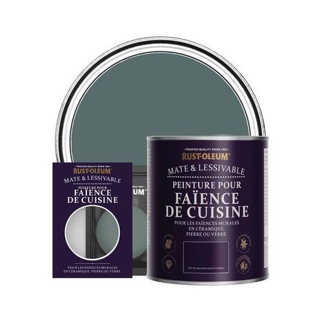 Peinture pour Faïence de Cuisine, Finition Mate - Deep Sea (1/3)